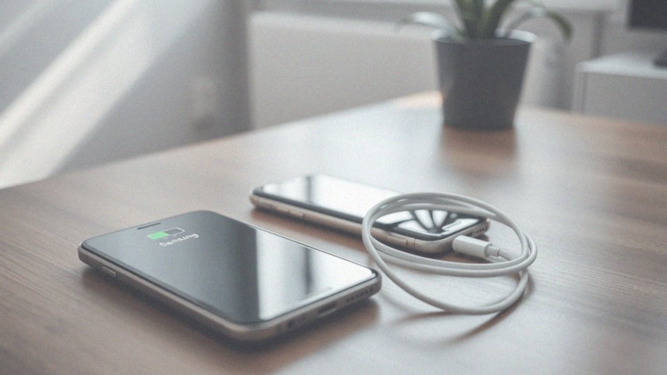 Jakie są informacje o baterii i jej wydajności w iPhonie i Samsungu?