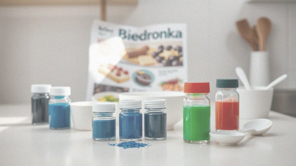 Jakie rodzaje barwników spożywczych można znaleźć w Biedronce?